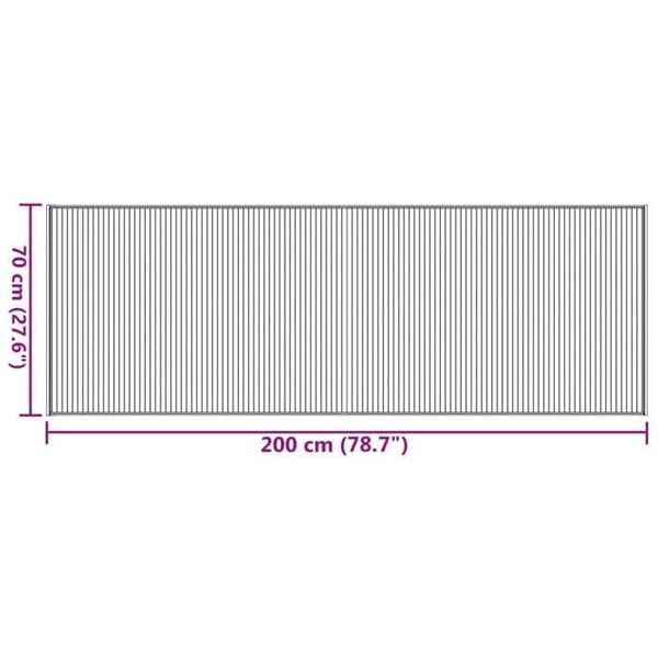 vidaXL Rektangulär matta grå 70x200 cm bambu, vardagsrumsmatta, köksmatta, rektangulär matta, sovrumsmatta till 376874