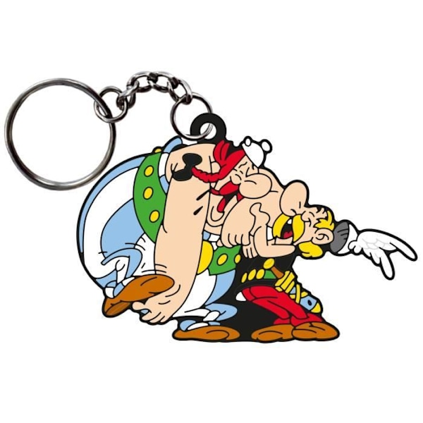 Asterix och Obelix gumminyckelring - PLASTOY - Tillbehör - Flerfärgad - Grå Flerfärgad