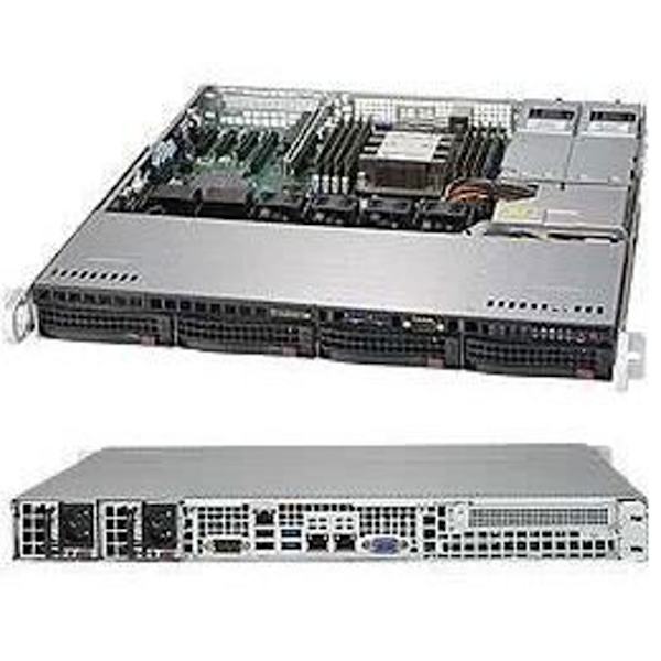 Supermicro CSE813MFTQC-R407CB Rack (1U) Svart