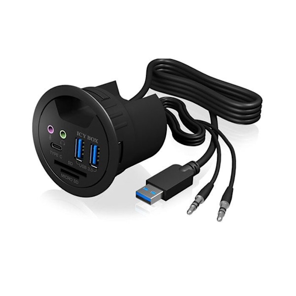 Koncentrator (hub) - RAIDSONIC - ICY BOX IB-HUB1404A - 2 SuperSpeed USB 3.0-portar och 1 USB-C-port