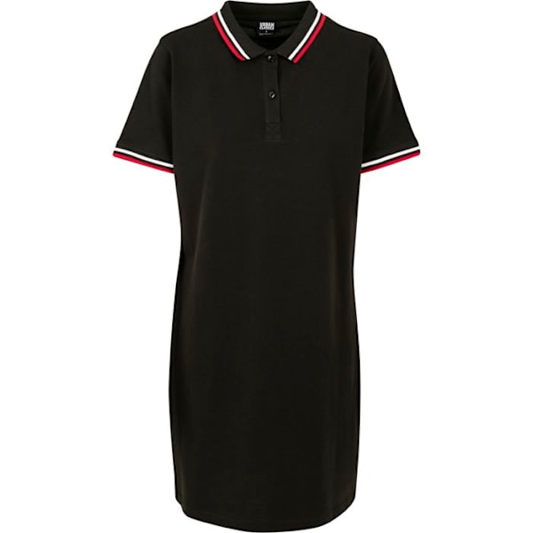 Klänning dam - Urban Classic - Polo - 100% Bomull - Kort ärm - Svart svart S