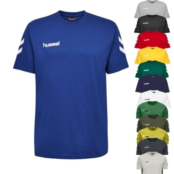 Hummel hmlgo junior t-shirt i bomull - HUMMEL - Unisex - Korta ärmar - Svart - Blå - Multisport