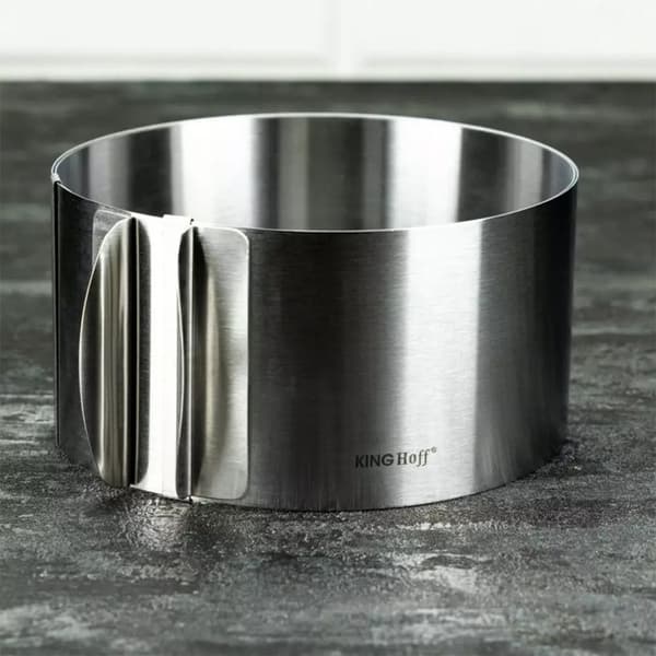 Kakform - KINGHOFF - KH-4614 - Rostfritt stål - Justerbar - Dia. 16-30 cm