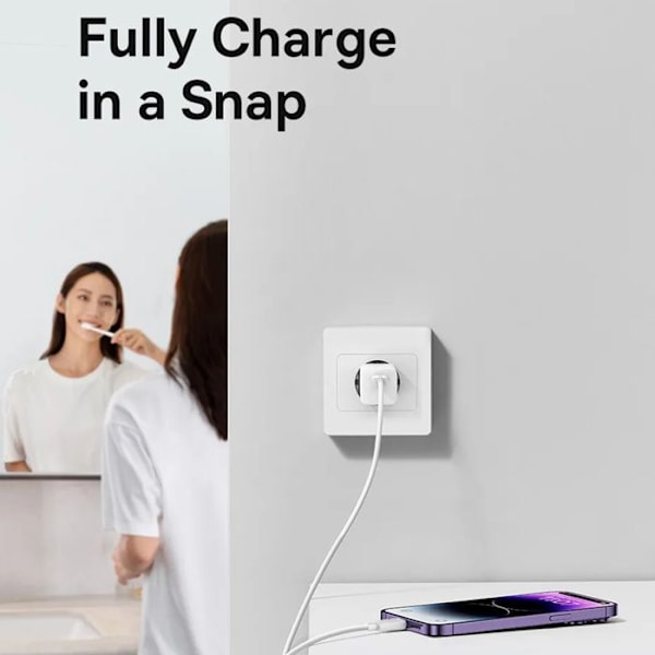 Snabbladdare - Baseus - CCGN070401 - 30W - Typ-C - Svart Svart