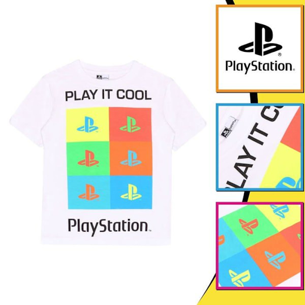 Popgear T-shirt - Playstation - Play It Cool Girls T-Shirt Vit Girls Fashion Vit 10 år