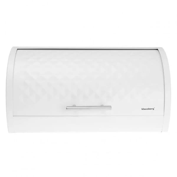 Brödlåda - KLAUSBERG - KB-7541 - Vit metall - Modern design - Diamantlock Vit