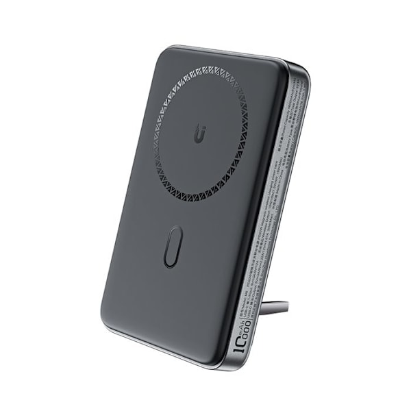 Trådlös extern batteri, Typ-C, 10 000 mAh, PD20W, PD20W, LED-indikator - Acefast (M6-10000) - Svart