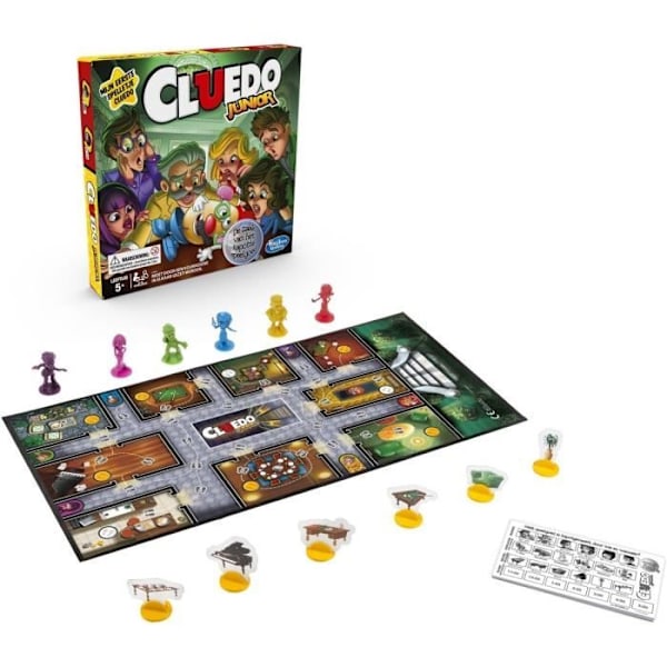 Cluedo Junior brädspel - HASBRO GAMING - Flerfärgat - Blandat - från 6 år och uppåt - Brädspel Flerfärgad