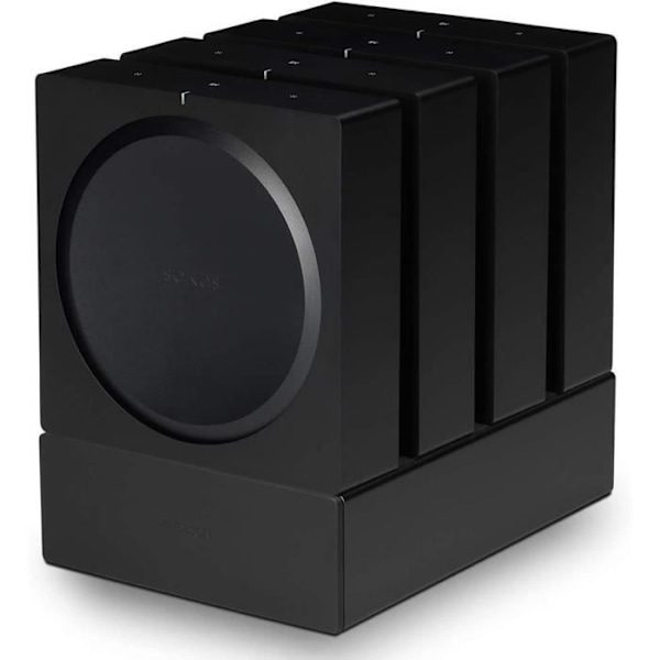 FLEXSON Väggmonteringsdocka för 4 Sonos Amp - Svart