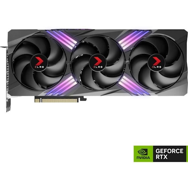 PNY - Grafikkort - GeForce™ RTX 4080 SUPER™ 16 GB XLR8 Gaming VERTO™ EPIC-X RGB™ överklockad trippelfläkt DLSS 3