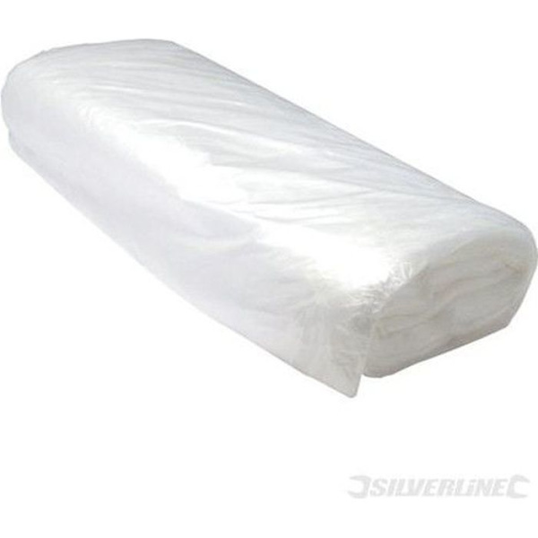 Skyddspresenning - Silverline - 2 m x 50 m - Transparent polyeten - Beständig - Lätt att skära