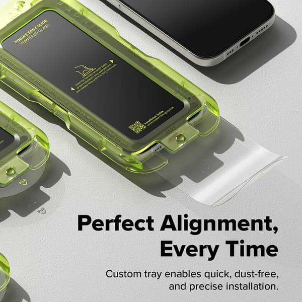 2-pack Ringke Easy Slide härdat glas skärmskydd för iPhone 17 Pro Max - Klar Klar