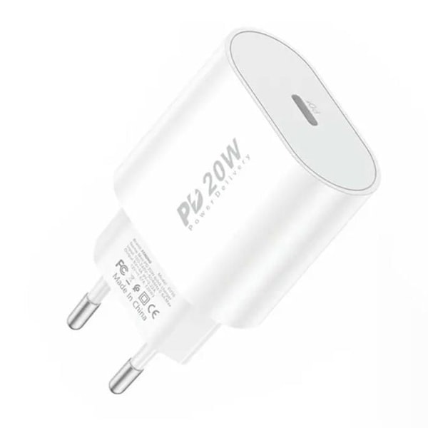 Laddare - Foneng nätadapter - EU39 Singel - Snabbladdare 1x USB PD 3.0 EU39