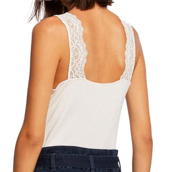 Topp - MORGAN - Rak - V-ringning - 95% viskos 5% elastan - Vit/Off-white Ecru M