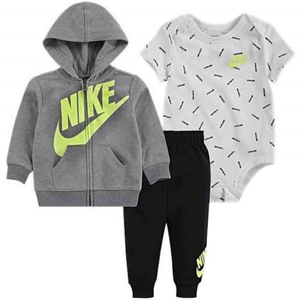 Träningsoverall för baby och småbarn Nike Jdi Toss Grey - 100 % polyester - Blandat Grå 6 månader