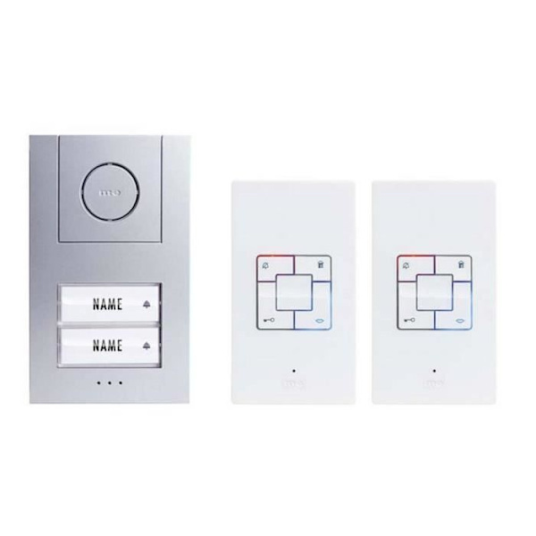 Ljudintercom - m-e modern-electronics - Vistus AD ALU 4020 S - Kabelansluten - 2 hem - silver