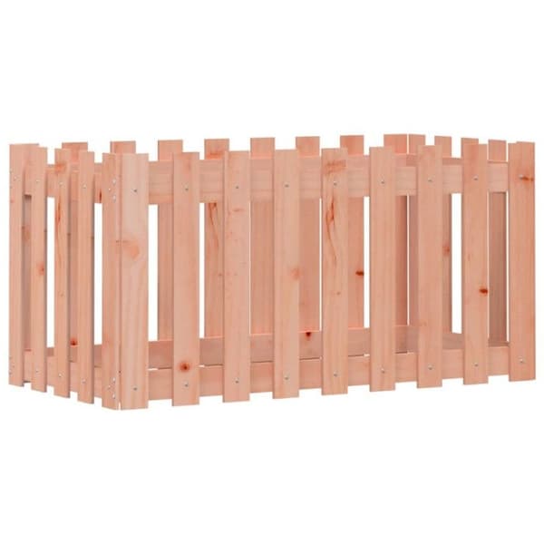 vidaXL Garden Raised Bed Staket Design Solid Douglas Wood 832480