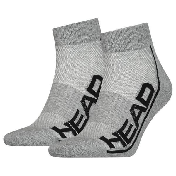 Strumpor - HEAD - Performance Quarter 2P Unisex - Grå - Storlek 35 grå 35/38