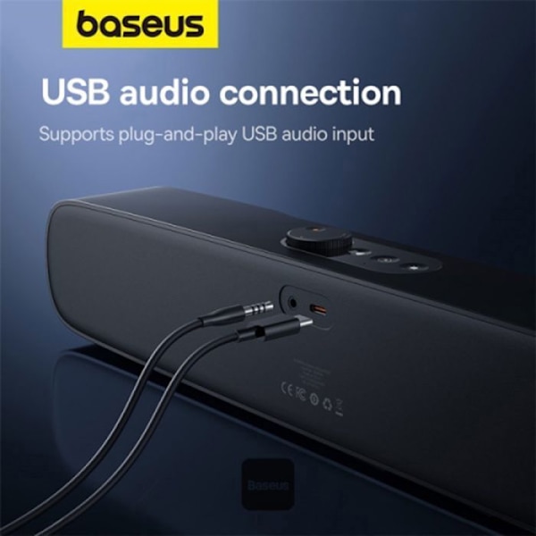 Trådlös högtalare - AeQur - DS10 - Bluetooth 5.3 - Typ-C - 10W + 10W Svart