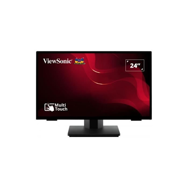 23,8'' ViewSonic TD2465 Svart 16:9 FHD Kapacitiv pekskärm 10p VGA, HDMI, DisplayPort, USB och högtalare Svart