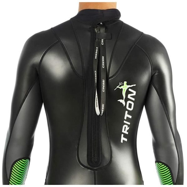 Cressi Sub S.p.A. Triton våtdräkt för män, svart/grön, XXL/6-56 - DG002206