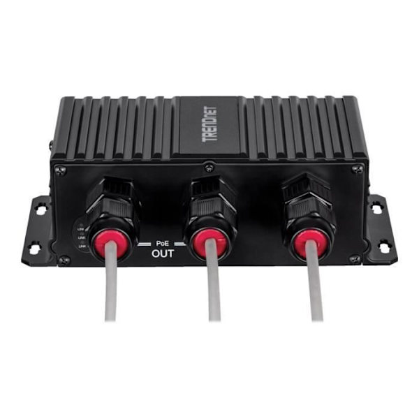 TRENDnet Network Extender - 2 x Ethernet 1000Base-T - 200 m förlängningsräckvidd - Väggfäste