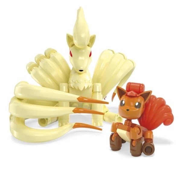 MEGA-Pokémon-Vulpix Evolution-Låda med 2 figurer och 145 delar HTH79 Flerfärgad