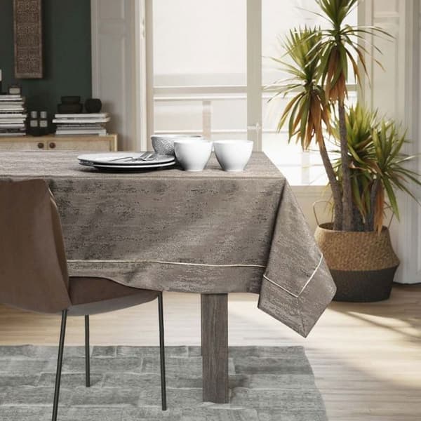 Nappe de table Flhf Nappe de Table Vesta cappuccino pressé moderne 140x200 AmeliaHome