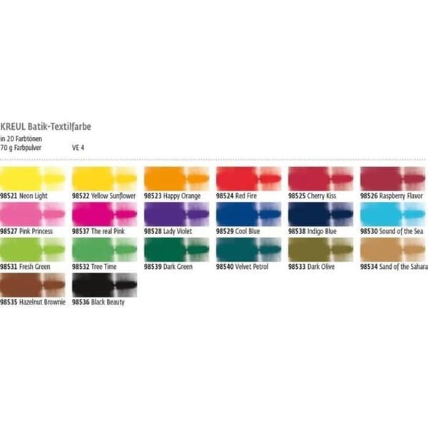 Textilfärg batik JAVANA, gul solros, 70 g