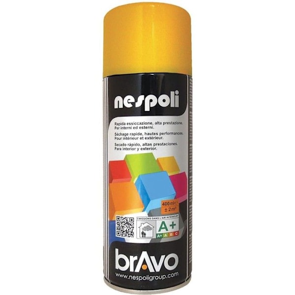 Professionell sprayfärg - NESPOLI - Signalgul - Snabbtorkande - Universal - Blank Signal Gul
