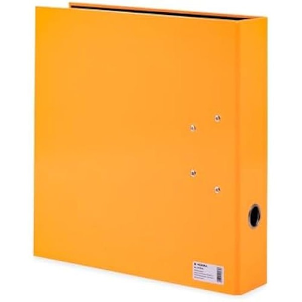 A4 mapp - HERMA - 20064 - Neonorange - 7 cm - Spolmekanism - Kartong fluorescerande orange