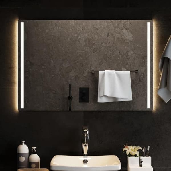 vidaXL LED Badrumsspegel 90x60 cm