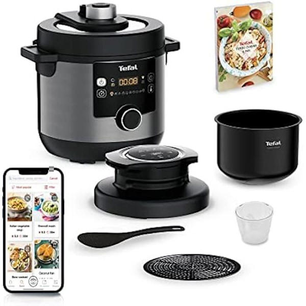 Multikokare - TEFAL - CY7788 - Tryckkokare och luftfritös - 14 automatiska program - Svart Svart