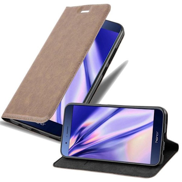 Coque för Honor 8 PRO Fodral i MÖRKBROWN Etui Case Cover Skydd Plånbok Wallet kastanj