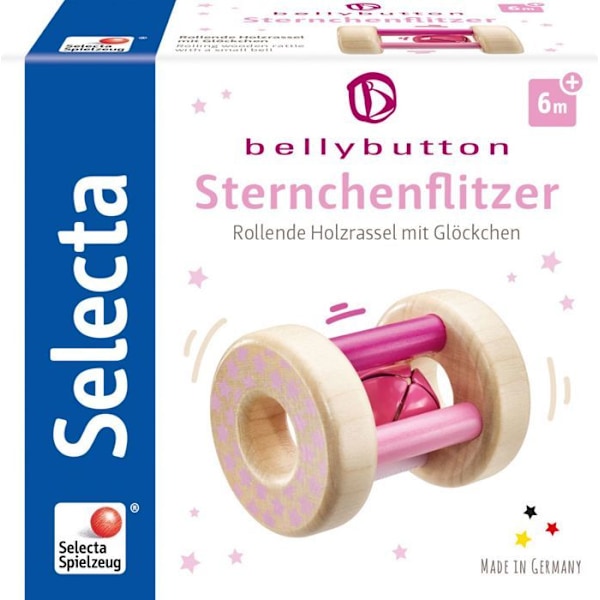 Selecta Spielzeug tjejskallar 7 cm naturligt trä/rosa