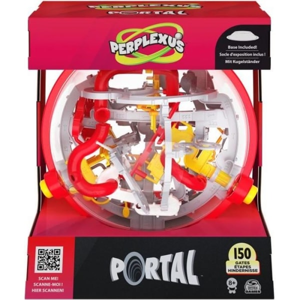 Perplexus Portal 3D Maze Game - SPIN MASTER - 150 utmaningar, 50 portaler och 3 knappar