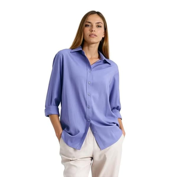Oversize skjorta dam Nife lila 38