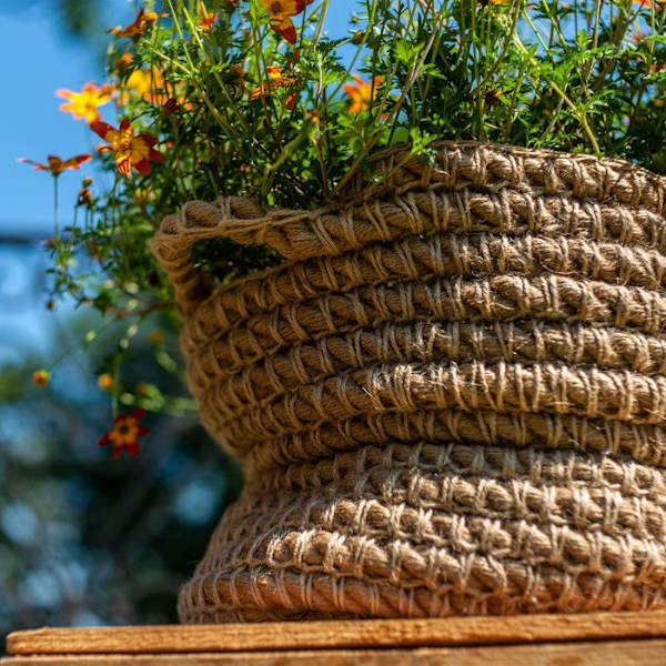 Jute Snöre - Relaxdays - 10046051 - Paket med 2 Stövlar - 10 m var - Biologiskt nedbrytbart - Gör-det-själv ljusbrun