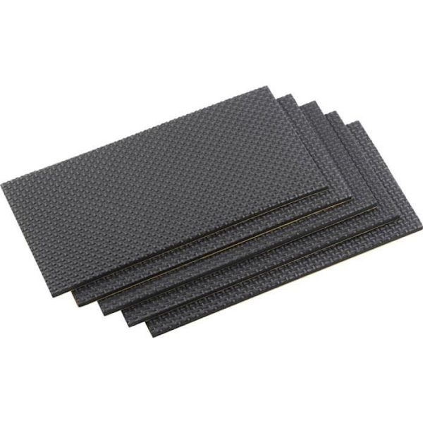 Självhäftande möbeldyna - METAFRANC - svart fyrkant - 200 mm x 100 mm Svart