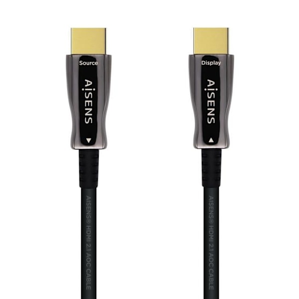 Aisens - A153-0523 - Ultra High Speed HDMI V2.1 AOC/HEC-kabel 8K60Hz 4K120Hz 4:4:4 48Gbps, A/M-A/M, Svart, 70 m