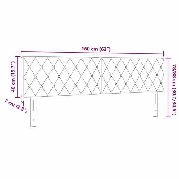vidaXL Sänggavel Mörkgrå 160 cm Sammet 42007094