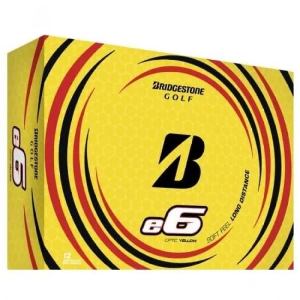 Box med 12 Bridgestone E6 gula golfbollar