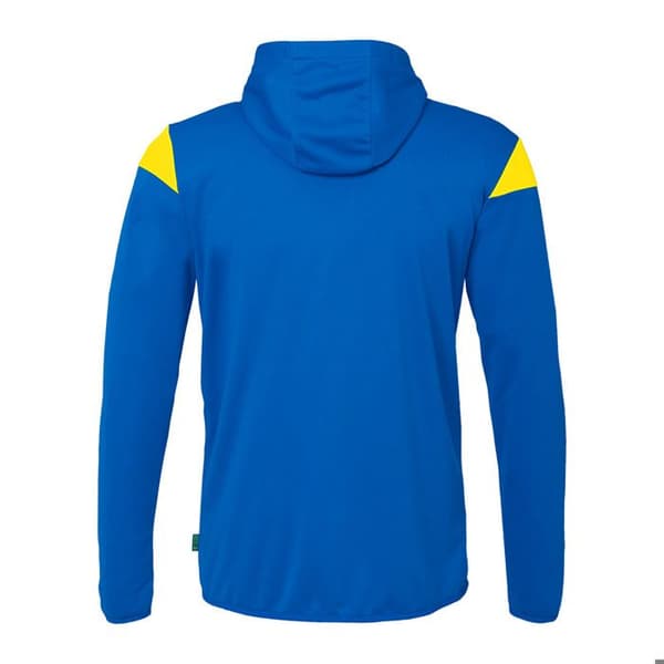 Barn hoodie-jacka Uhlsport Squad 27 azur/gul citron 8 år