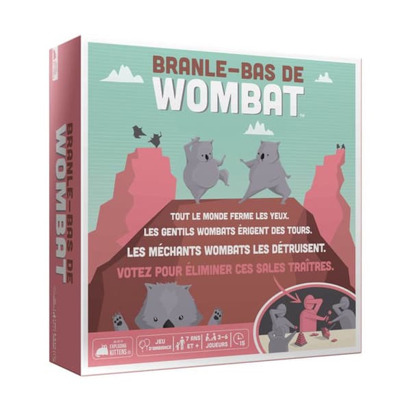 Branle-bas de Wombat - ASMODEE - EKIWOM01FR - Röd - Från 7 år Vit