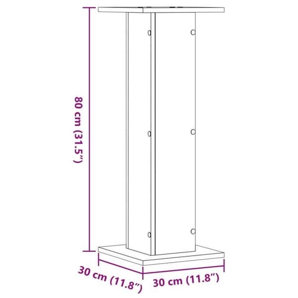 vidaXL Stöd för växter 2 st vit 30x30x80 cm träfiber 3307864