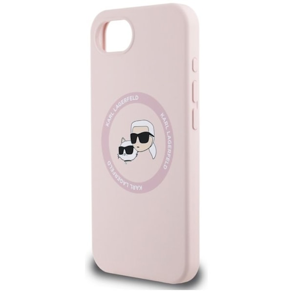 Silicon MagSafe-fodral Karl Lagerfeld för iPhone 16e (rosa) rosa