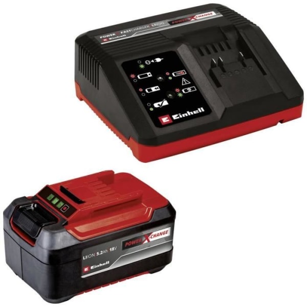 Einhell Startkit 5,2 Ah Power X-Change (Lithium-Ion, 18V, 1 laddare + 1 batteri 5,2 Ah)