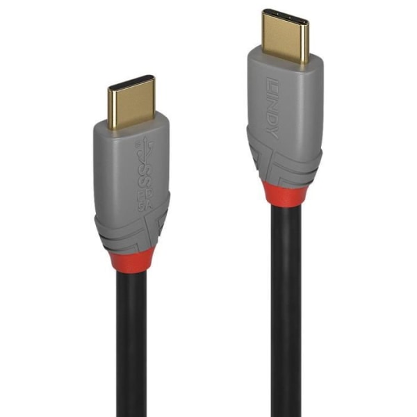 LINDY USB 3.1-kabel typ C / C - 5A - Anthra Line - 0,5 m