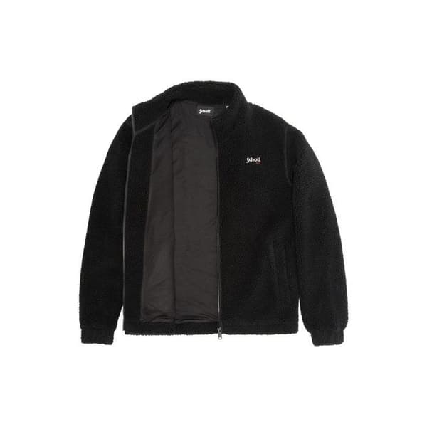 Fleecefodrad zip-up väst - Schott. Svart S