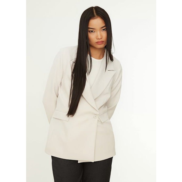 Jacka - peacoat - kappa - kavaj Trendyol - TWOSS20CE0059 - Grå Grå kavajjacka dam Grå XS